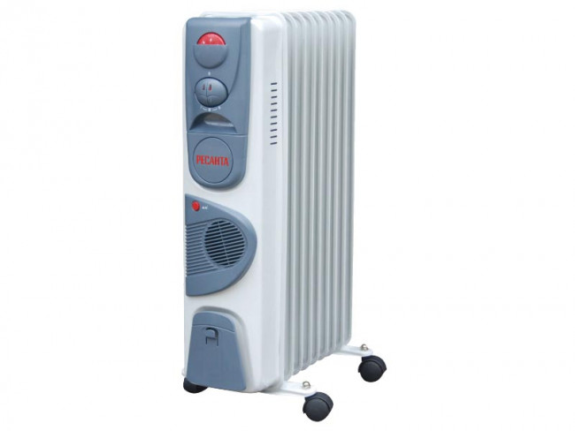 Масляный радиатор ОМ- 9НВ с тепловентилятором Ресанта 67/3/11