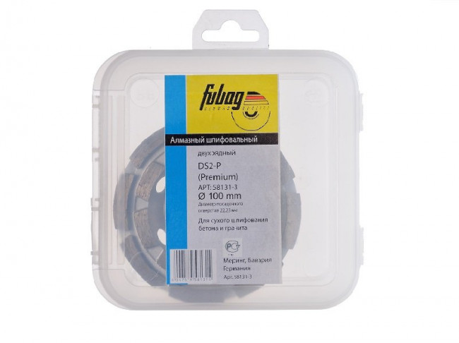Алмазная шлифовальная чашка 100-22.23 FUBAG DS2 Extra 35100-3(58131-3)