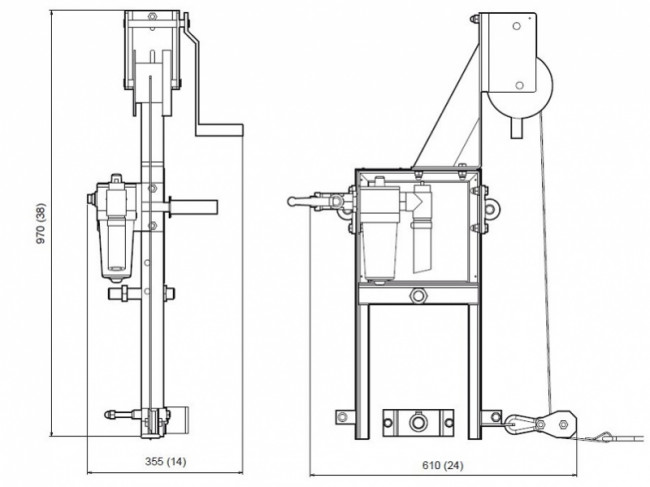Привод пневматический секционной виброрейки Husqvarna BT 90 P 9678755-01 Привод пневматический секционной виброрейки Husqvarna BT 90 P 9678755-01