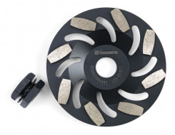 Алмазная чашка для УШМ 125х22,2/М14 финишная шлифовка зерно 120 HUSQVARNA G1017 5430934-75 (любой бетон)