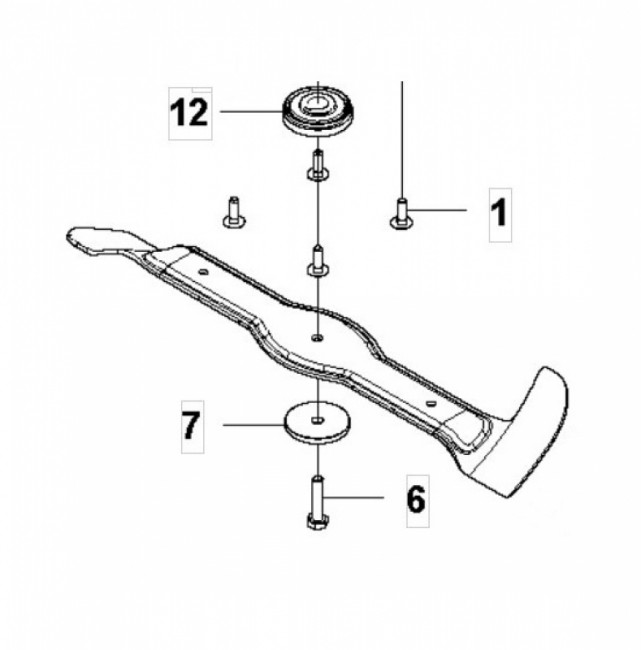 Нож левый дека 112 см Husqvarna 5888243-10