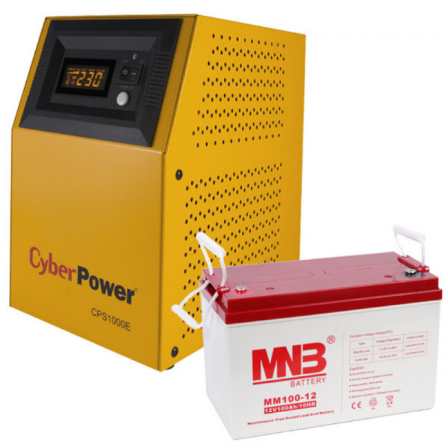 Инвертор CyberPower CPS 1000 E + АКБ 100 Ач