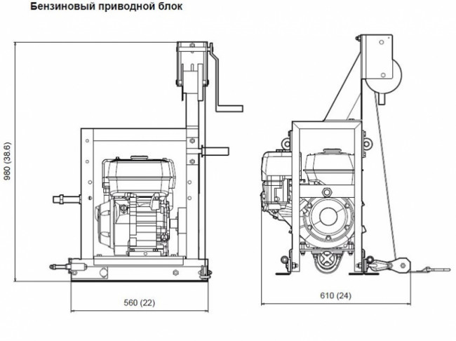 Привод бензиновый секционной виброрейки Husqvarna BT 90 G 9678755-03 Привод бензиновый секционной виброрейки Husqvarna BT 90 G 9678755-03