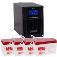 Комплект онлайн ИБП HIDEN UDC9102H (2000 Ва / 1800 Вт) + 4 АКБ 100А/ч