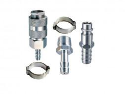 Переходник 1/4"F на елочку 6мм с обжимным кольцом 6х11мм FUBAG 180440 В