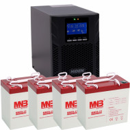 Комплект онлайн ИБП HIDEN UDC9102H (2000 Ва / 1800 Вт) + 4 АКБ 55А/ч