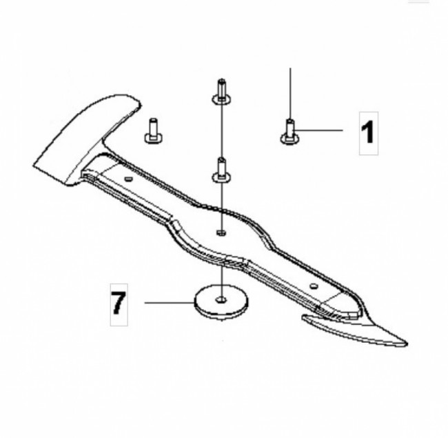 Нож правый дека 112 см Husqvarna 5888243-20