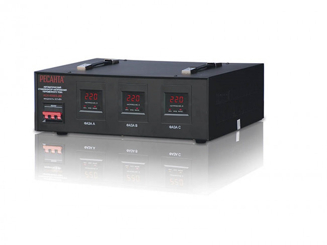 Стабилизатор  3-х фазный АСН4500/3-ЭМ Ресанта 63/4/2