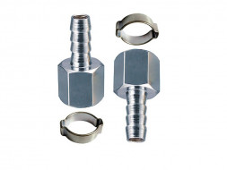 Переходник 1/4"M на елочку 6мм с обжимным кольцом 6x11мм FUBAG 180430 В