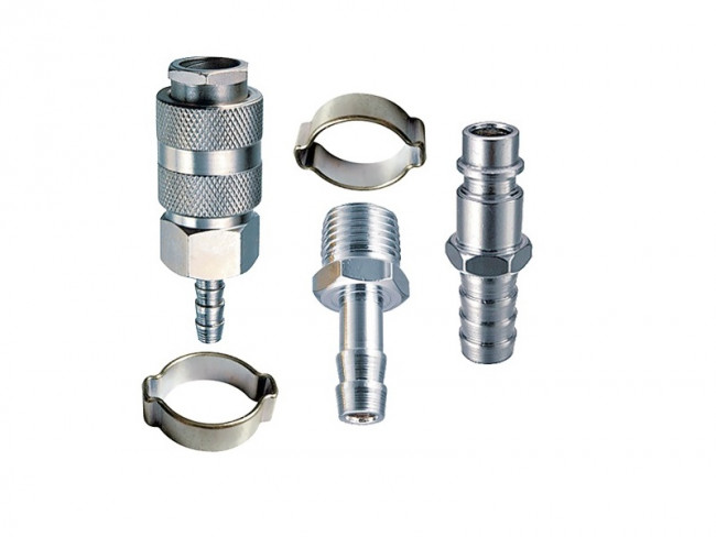 Переходник 1/4"F на елочку 8мм с обжимным кольцом 8х13мм FUBAG 180441 В