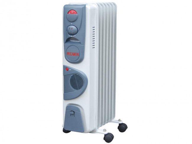 Масляный радиатор ОМ -7НВ с тепловентилятором Ресанта 67/3/10