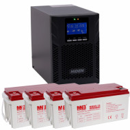 Комплект онлайн ИБП HIDEN UDC9102H (2000 Ва / 1800 Вт) + 4 АКБ 65А/ч