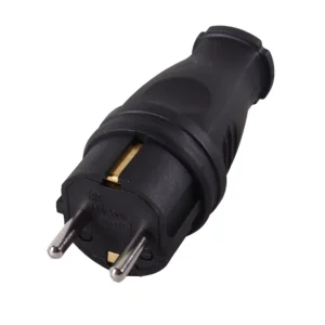 Вилка прямая с/з, каучук IP44 16А 250В Вихрь