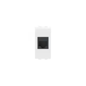 BRAVA Розетка компьютерная RJ45 (разъем PcNet) 1 модуль категория 5е белая